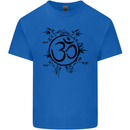 Yoga Symbol Sketch Meditation Mens Cotton T-Shirt Tee Top Royal Blue
