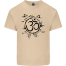 Yoga Symbol Sketch Meditation Mens Cotton T-Shirt Tee Top Sand