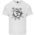 Yoga Symbol Sketch Meditation Mens Cotton T-Shirt Tee Top White