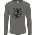 Yoga Symbol Sketch Meditation Mens Long Sleeve T-Shirt Charcoal