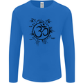 Yoga Symbol Sketch Meditation Mens Long Sleeve T-Shirt Royal Blue