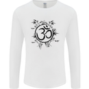 Yoga Symbol Sketch Meditation Mens Long Sleeve T-Shirt White