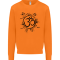 Yoga Symbol Sketch Meditation Mens Sweatshirt Jumper Orange