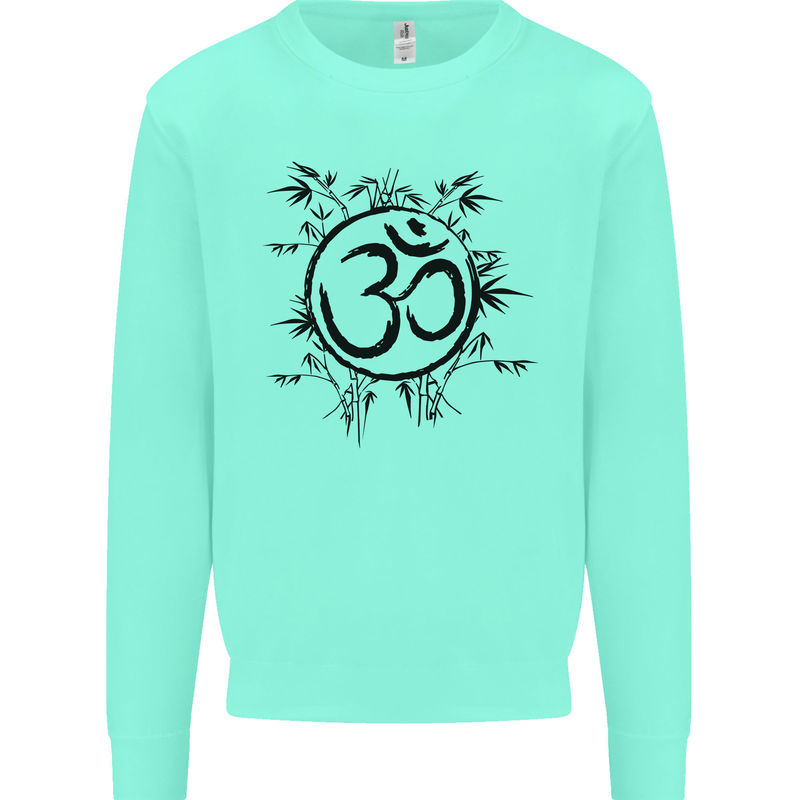 Yoga Symbol Sketch Meditation Mens Sweatshirt Jumper Peppermint