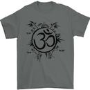 Yoga Symbol Sketch Meditation Mens T-Shirt 100% Cotton Charcoal