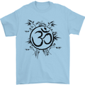 Yoga Symbol Sketch Meditation Mens T-Shirt 100% Cotton Light Blue