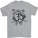 Yoga Symbol Sketch Meditation Mens T-Shirt 100% Cotton Sports Grey