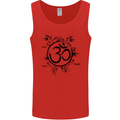 Yoga Symbol Sketch Meditation Mens Vest Tank Top Red