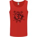 Yoga Symbol Sketch Meditation Mens Vest Tank Top Red