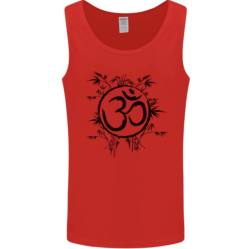 Yoga Symbol Sketch Meditation Mens Vest Tank Top Red