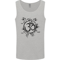 Yoga Symbol Sketch Meditation Mens Vest Tank Top Sports Grey