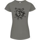 Yoga Symbol Sketch Meditation Womens Petite Cut T-Shirt Charcoal