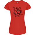 Yoga Symbol Sketch Meditation Womens Petite Cut T-Shirt Red