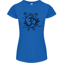 Yoga Symbol Sketch Meditation Womens Petite Cut T-Shirt Royal Blue