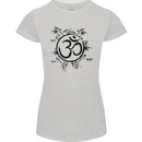 Yoga Symbol Sketch Meditation Womens Petite Cut T-Shirt Sports Grey