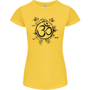 Yoga Symbol Sketch Meditation Womens Petite Cut T-Shirt Yellow