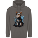 Yorkshire Terrier Splash Yorkie Dog Mens 80% Cotton Hoodie Charcoal