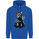 Yorkshire Terrier Splash Yorkie Dog Mens 80% Cotton Hoodie Royal Blue