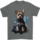 Yorkshire Terrier Splash Yorkie Dog Mens T-Shirt 100% Cotton Charcoal