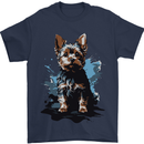 Yorkshire Terrier Splash Yorkie Dog Mens T-Shirt 100% Cotton Navy Blue