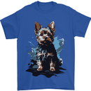 Yorkshire Terrier Splash Yorkie Dog Mens T-Shirt 100% Cotton Royal Blue