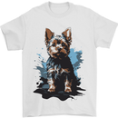 Yorkshire Terrier Splash Yorkie Dog Mens T-Shirt 100% Cotton White