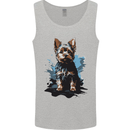 Yorkshire Terrier Splash Yorkie Dog Mens Vest Tank Top Sports Grey