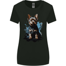Yorkshire Terrier Splash Yorkie Dog Womens Wider Cut T-Shirt Black