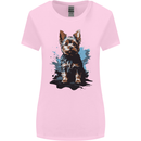 Yorkshire Terrier Splash Yorkie Dog Womens Wider Cut T-Shirt Light Pink