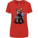 Yorkshire Terrier Splash Yorkie Dog Womens Wider Cut T-Shirt Red