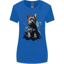 Yorkshire Terrier Splash Yorkie Dog Womens Wider Cut T-Shirt Royal Blue
