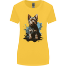 Yorkshire Terrier Splash Yorkie Dog Womens Wider Cut T-Shirt Yellow