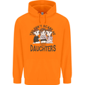 You Cant Scare Me I Have Daughters Fathers Day Childrens Kids Hoodie Orange