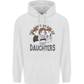 You Cant Scare Me I Have Daughters Fathers Day Childrens Kids Hoodie White