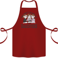 You Cant Scare Me I Have Daughters Fathers Day Cotton Apron 100% Organic Maroon