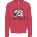 You Cant Scare Me I Have Daughters Fathers Day Kids Sweatshirt Jumper Heliconia