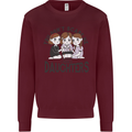You Cant Scare Me I Have Daughters Fathers Day Kids Sweatshirt Jumper Maroon