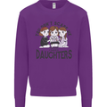 You Cant Scare Me I Have Daughters Fathers Day Kids Sweatshirt Jumper Purple