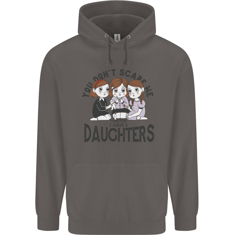 You Cant Scare Me I Have Daughters Fathers Day Mens 80% Cotton Hoodie Charcoal