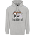 You Cant Scare Me I Have Daughters Fathers Day Mens 80% Cotton Hoodie Sports Grey