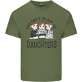 You Cant Scare Me I Have Daughters Fathers Day Mens Cotton T-Shirt Tee Top Military Green