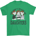 You Cant Scare Me I Have Daughters Fathers Day Mens T-Shirt 100% Cotton Irish Green