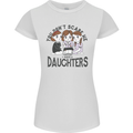 You Cant Scare Me I Have Daughters Fathers Day Womens Petite Cut T-Shirt White