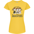 You Cant Scare Me I Have Daughters Fathers Day Womens Petite Cut T-Shirt Yellow