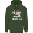 You Cant Scare Me I Have Daughters Mothers Day Childrens Kids Hoodie Forest Green