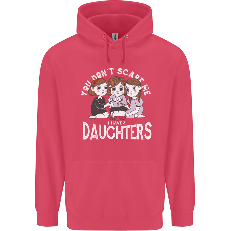 You Cant Scare Me I Have Daughters Mothers Day Childrens Kids Hoodie Heliconia