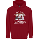 You Cant Scare Me I Have Daughters Mothers Day Childrens Kids Hoodie Red