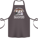 You Cant Scare Me I Have Daughters Mothers Day Cotton Apron 100% Organic Dark Grey