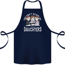 You Cant Scare Me I Have Daughters Mothers Day Cotton Apron 100% Organic Navy Blue