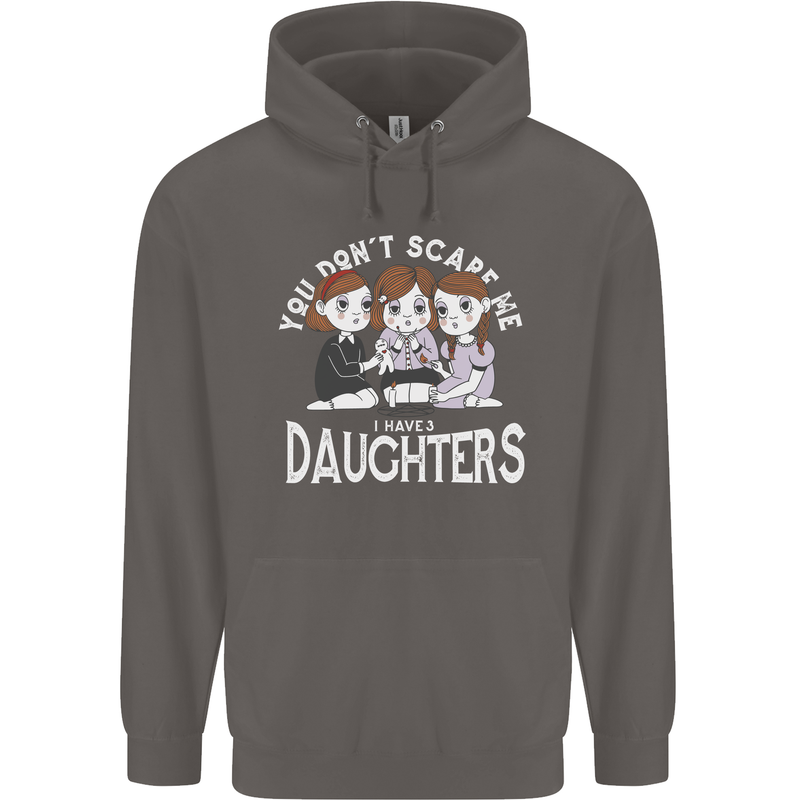 You Cant Scare Me I Have Daughters Mothers Day Mens 80% Cotton Hoodie Charcoal